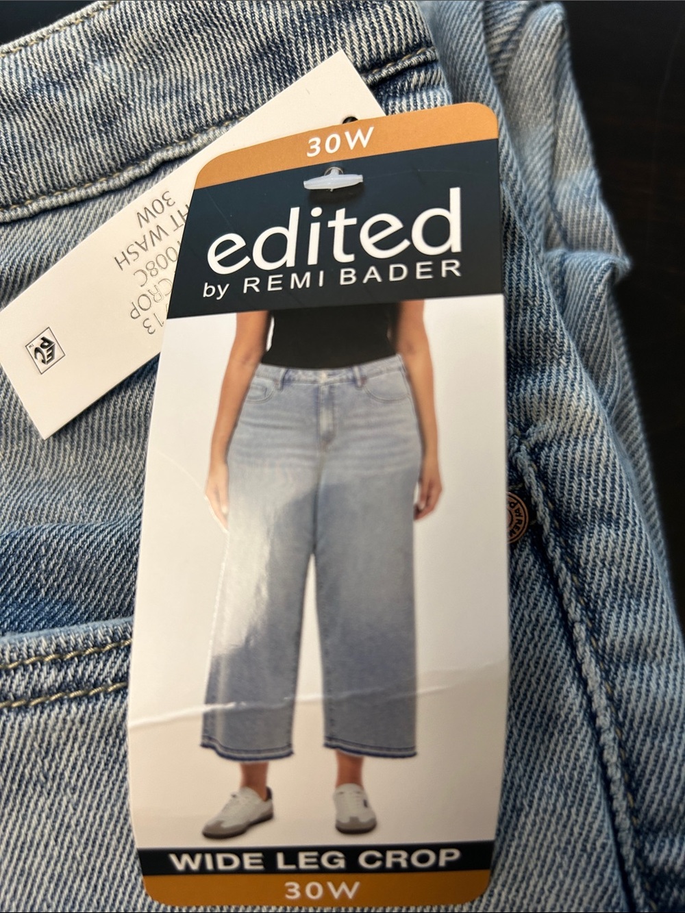Edited by Remi Bader Light Blue Wide Leg Crop Jeans